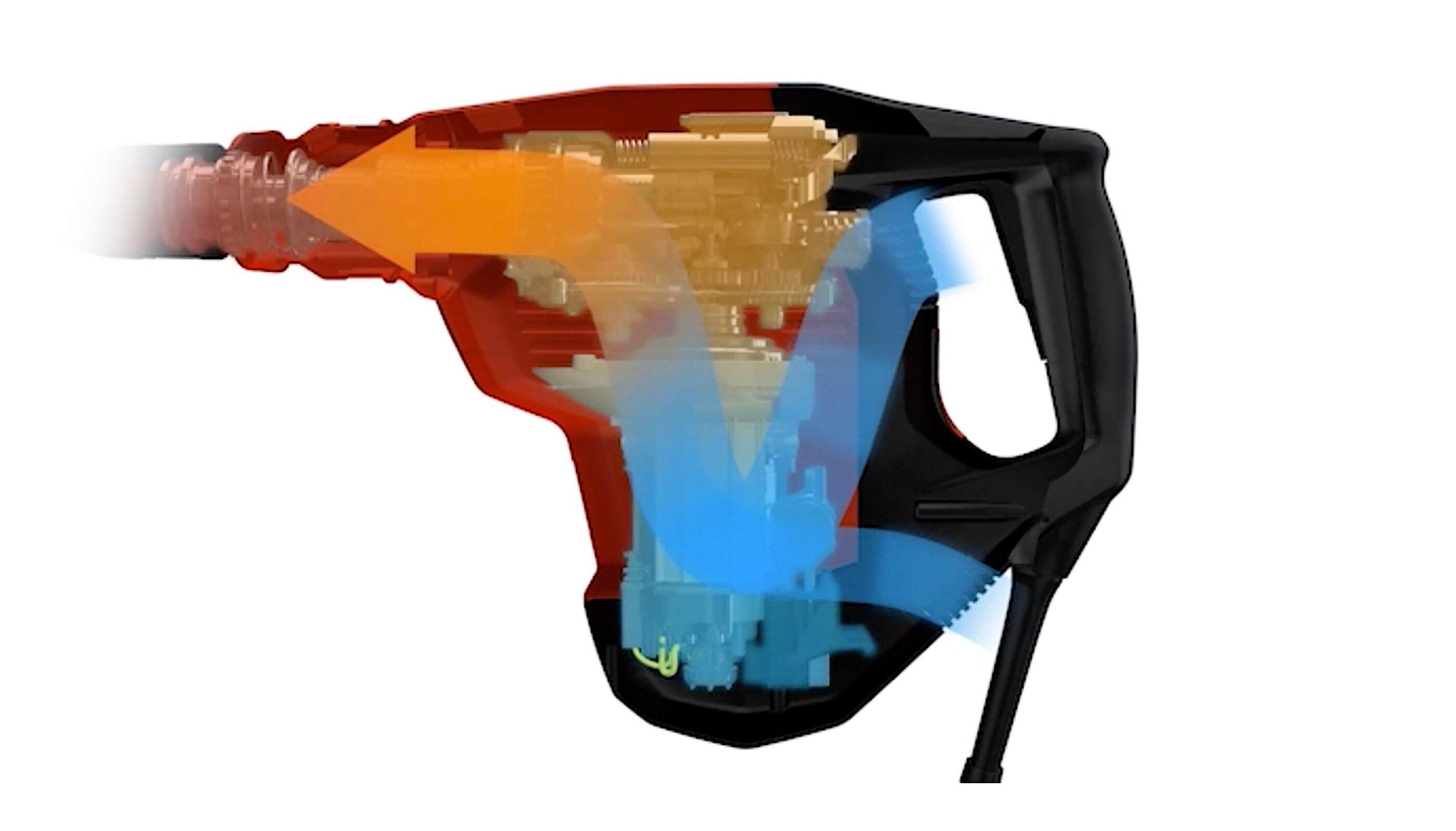 Optimized airflow cool our power tools