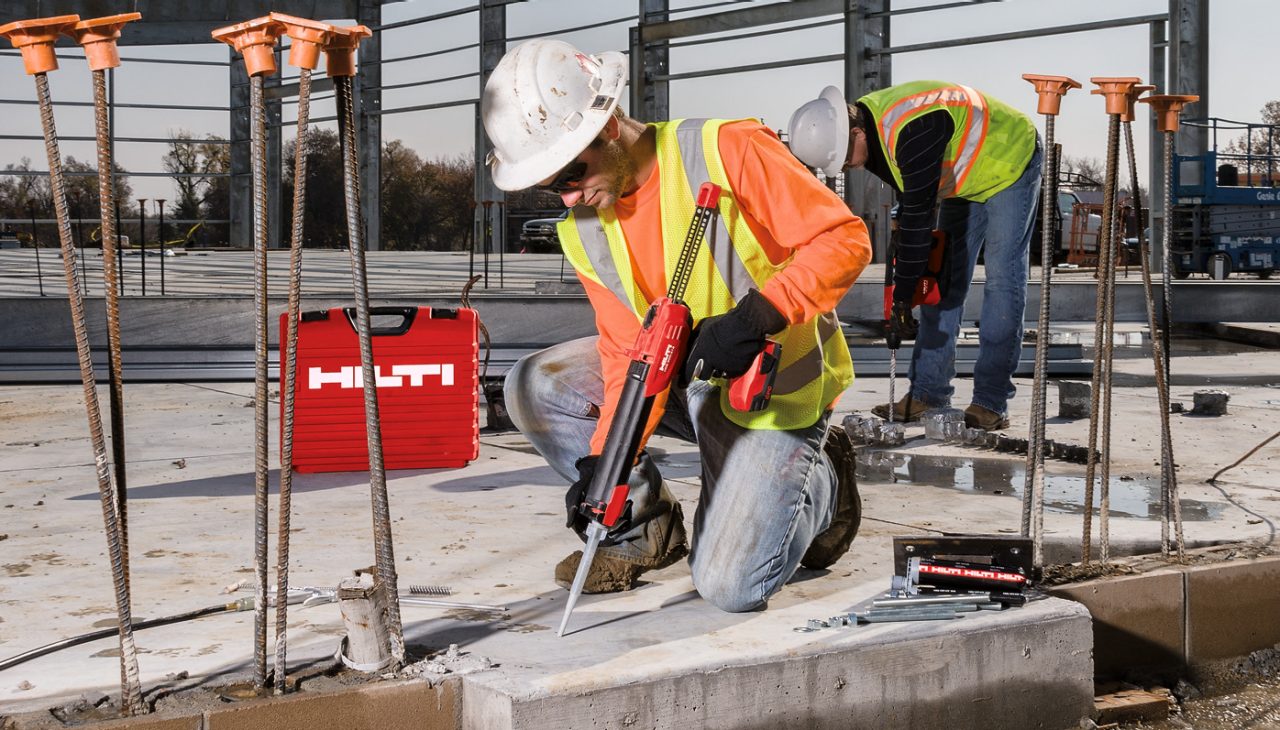 HDE 500 rebar, mortar, HDE 500
