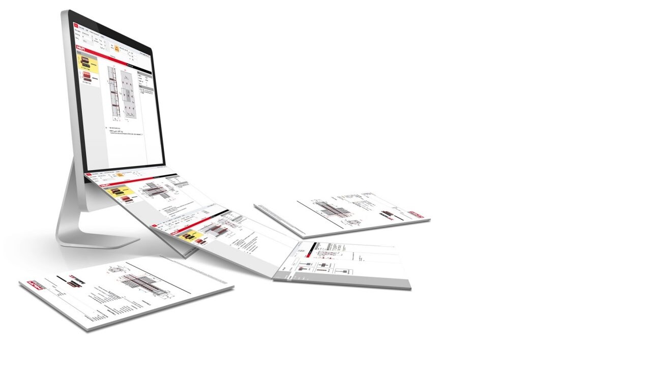 Desktop with multiple screenshots of rebar design