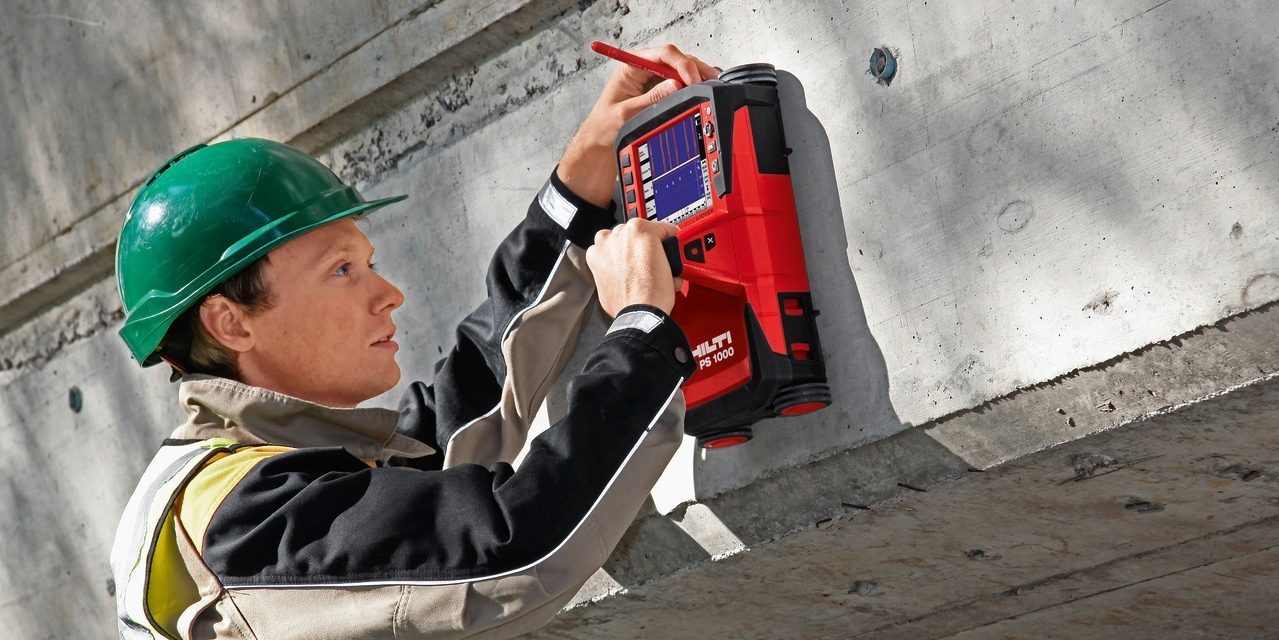 Display in english, PS 1000 X-Scan, PS 1000-B, Bridge Inspection, Civil Engineering, Concrete Inspection, Detection, Post-tensioning cables, tendons, PT cables, Quickscan Recording, Reinforcing bars, Rebar inspection