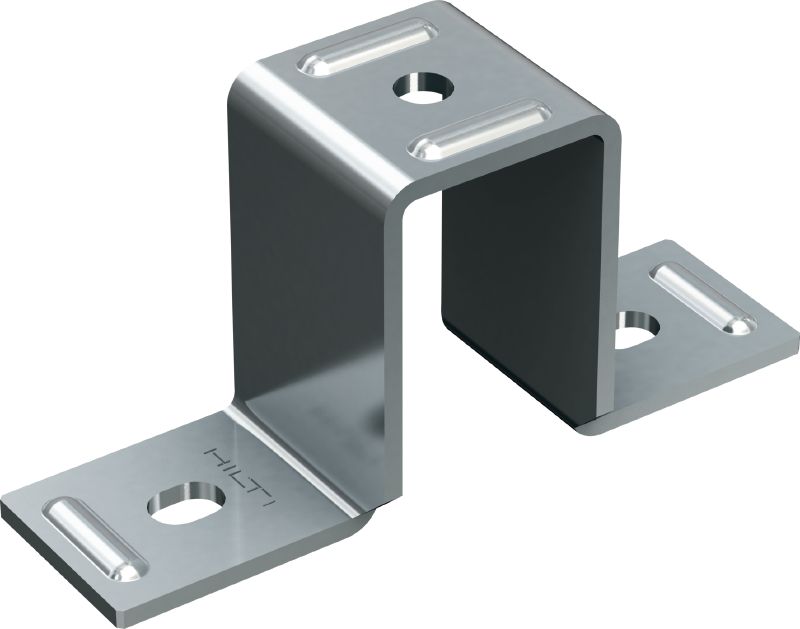 MT-CC-60 U 形配件 用於以 MT 螺柱坑槽完成坑槽對坑槽或坑槽對橫樑交叉連接的夾頭