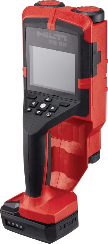 PS 85 牆壁掃描器 易於使用的牆壁掃描器和螺柱探測器，可於嵌入物體附近鑽孔或切割時防止撞擊結構表面下的物料