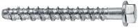 HUS-HR 6/8/10/14 混凝土自攻錨栓 頂級性能的螺紋錨栓，適合於混凝土更快速地進行永久性緊固工作 (A4 不銹鋼、六角頭)