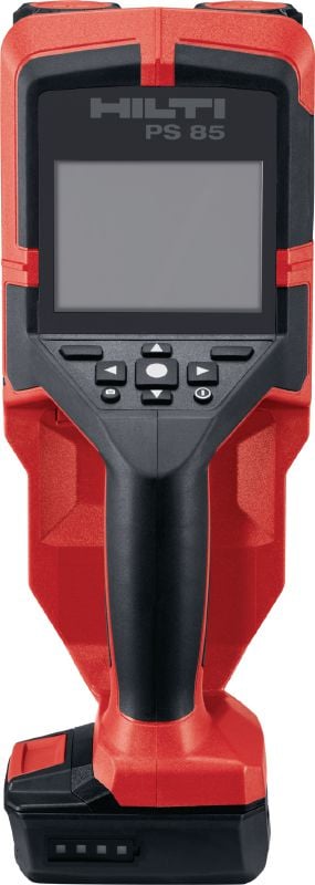 PS 85 牆壁掃描器 易於使用的牆壁掃描器和螺柱探測器，可於嵌入物體附近鑽孔或切割時防止撞擊結構表面下的物料