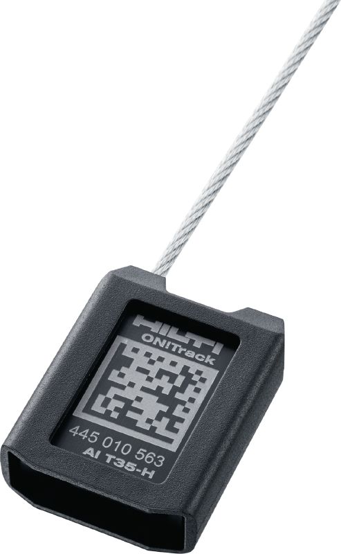 AI T35-H 資產標籤 非常堅固的鋁製標籤，帶有金屬絲，適用於大量使用的資產