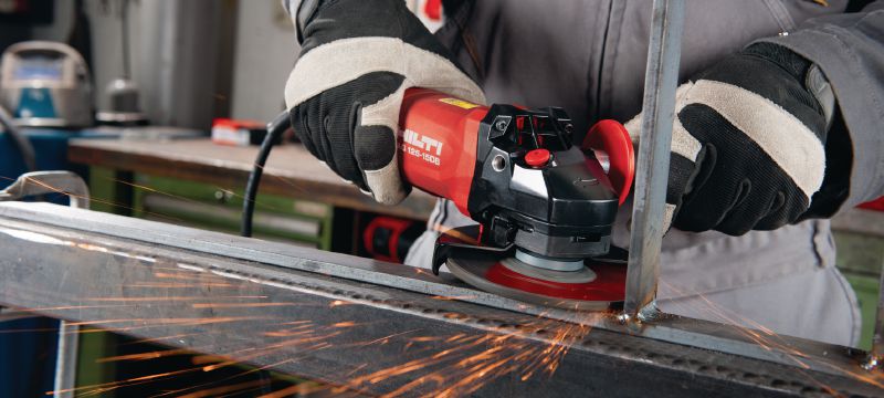 AG 125-15DB 角磨機 有線角磨機帶 1500W 電池，具有緊急防護裝置及減速器，確保最佳安全，可使用直徑達 125 mm 的切碟 產品應用 1