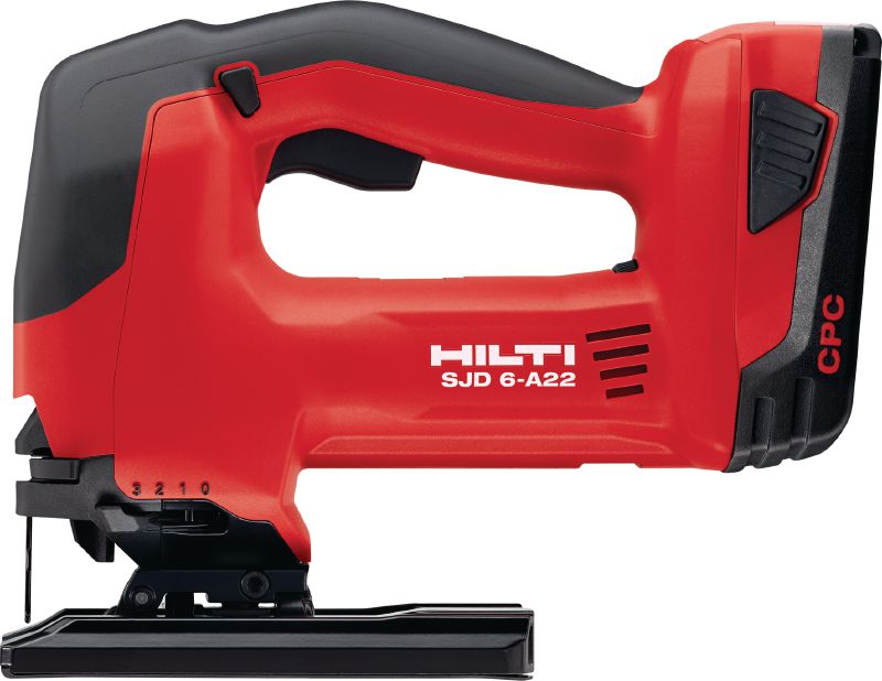 SJD 6-A22 Cordless jigsaw Powerful 22V cordless jigsaw with top D-handle for a comfortable grip and superior control during curved cuts