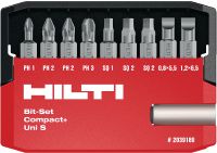 S-BS (S) Screwdriver bit sets Standard-performance set of screwdriver bits for soft joint applications