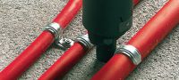 FB Conduit clip Fire-resistant conduit clip for fastening electrical conduits, pipes, and cables to concrete, masonry, and sheet metal Applications 1