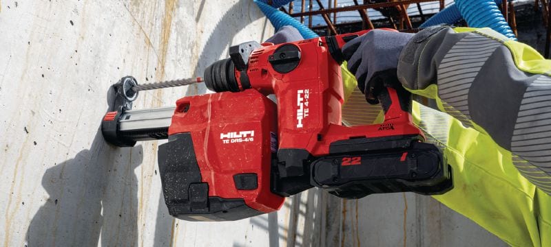 TE DRS 4/6 Dust removal system On-board vacuum system for convenient dust collection when drilling or chiselling with TE 4-22 and TE 6-22 cordless rotary hammers Applications 1