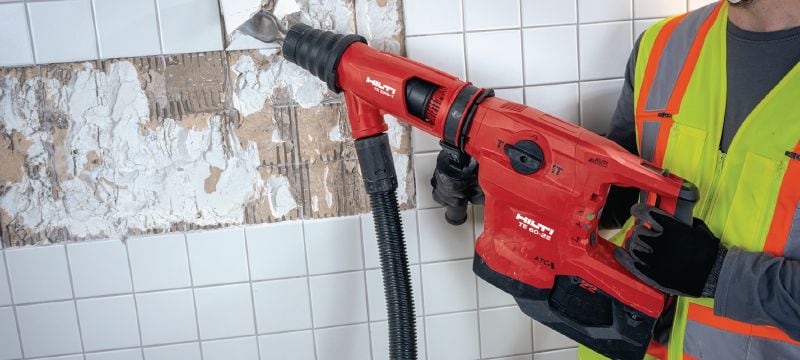 TE 60-22 Cordless rotary hammer Cordless SDS Max (TE-Y) rotary hammer with Active Vibration Reduction and Active Torque Control for heavy-duty concrete drilling and chiselling (Nuron battery platform) Applications 1