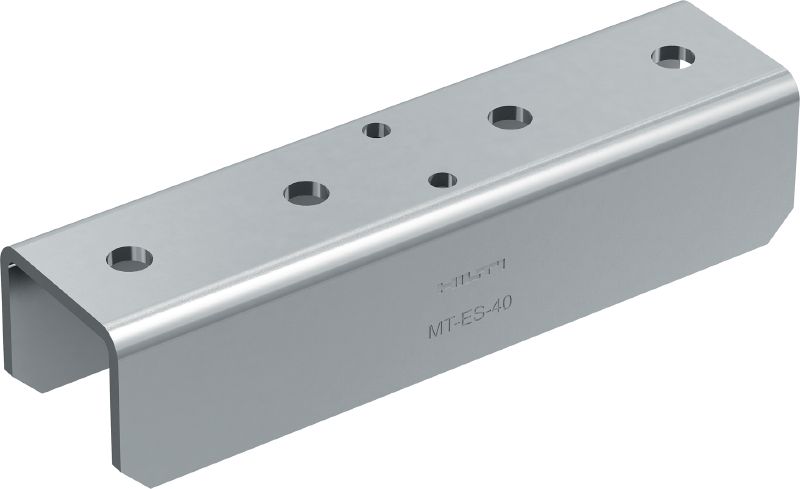 MT-ES-40 橋架連接片 用於端對端連接 MT 螺柱坑槽 (MT-40、50、60、40D) 的橋架連接件