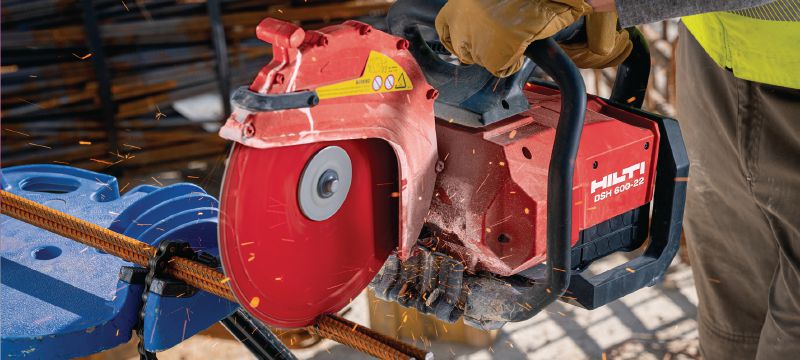 DSH 600-22 battery cut-off saw heavy-duty, battery-powered cordless cut-off saw for concrete, metal and masonry (Nuron battery platform) Applications 1