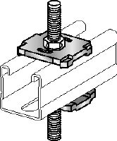 MQZ-L Bored plate Galvanised bored plate for fire-tested trapeze assembly and anchoring