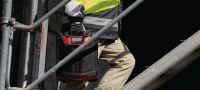 R 6-22 Jobsite radio Battery-powered portable jobsite radio with up to 22 hours of playback per charge and extra durability for use on construction sites (Nuron battery platform) Applications 1