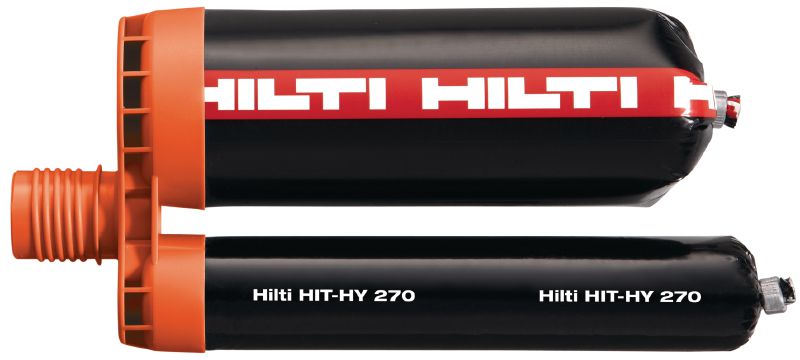 HIT-HY 270 化學黏合錨栓 極致性能的注射式混合型砂漿，通過認證，適用於空心和實心磚石材料的緊固和改裝
