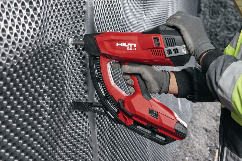 GX 3 Gas-actuated fastening tool Gas nailer with single power source for metal track, electrical, mechanical and building construction applications Applications 1