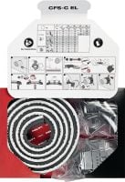 CFS-C EL firestop endless collar Solution to help create a fire and smoke barrier around pipes in non-standard configurations