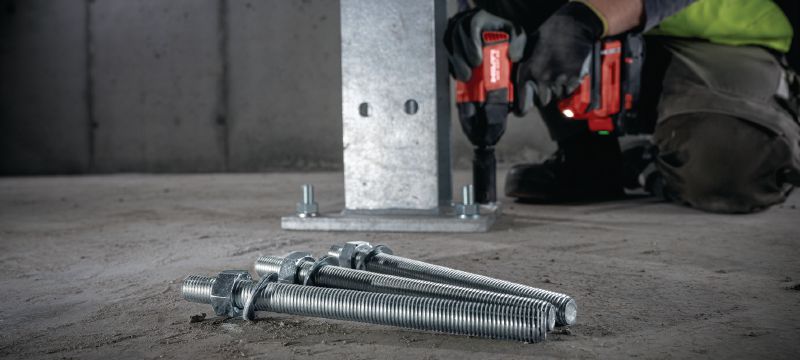 HAS 8.8 HDG 米錨桿 用於混凝土和磚石中可注射混合/環氧樹脂錨固的錨桿 產品應用 1