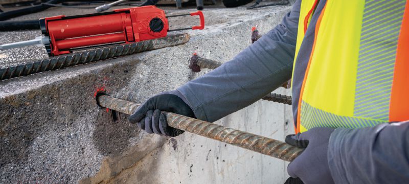 HIT-HY 200-R V3 Adhesive anchor Ultimate-performance injectable hybrid mortar with approvals for rebar connections Applications 1