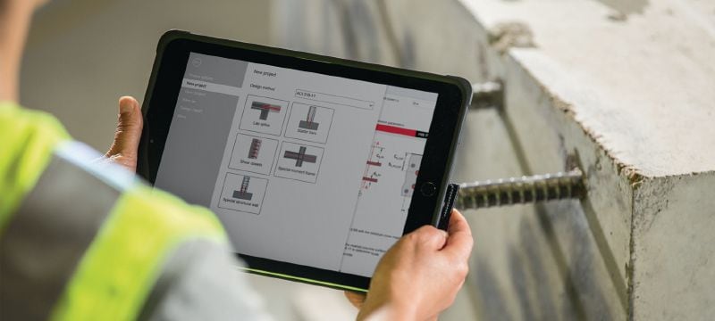 PROFIS Rebar detailing software Rebar detailing software for quick and economical design of post-installed rebar according to building codes and regulations 產品應用 1