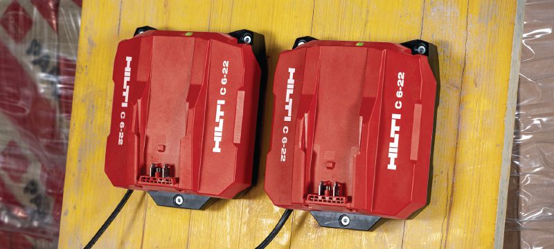 C 6-22 Nuron 快速充電器 適合所有喜利得 Nuron 電池的高速充電器 產品應用 1