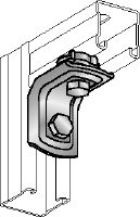 MQW-Q2 預先組裝角件 鍍鋅 90 度預先組裝角件，用於連接多個 MQ 螺柱坑槽