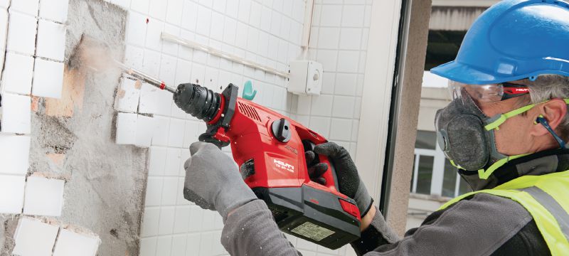 TE 30-A36 Cordless rotary hammer Powerful SDS Plus (TE-C) cordless rotary hammer for heavy-duty concrete drilling and corrective chiselling Applications 1