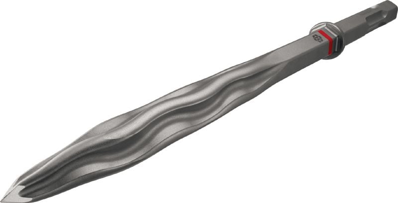 TE-TX SM 尖鑿頭 帶有多邊形柄的尖鑿鑽頭，可使用第三代帶夾具的 TE 3000 或 H28 拆除工具更快地拆除混凝土和磚石