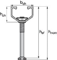 HAC 預製式錨栓坑槽 必須通過法規認證的標準大小和長度的預製式安卡錨栓坑槽，幾乎可適用於所有具挑戰性的工程