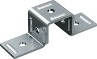 MT-CC-40/50 U 形配件 用於以 MT 螺柱坑槽完成坑槽對坑槽或坑槽對橫樑交叉連接的夾頭