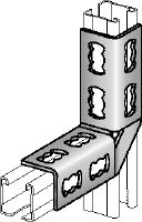 MQW-8/90 Galvanised 90-degree angle for connecting multiple MQ strut channels