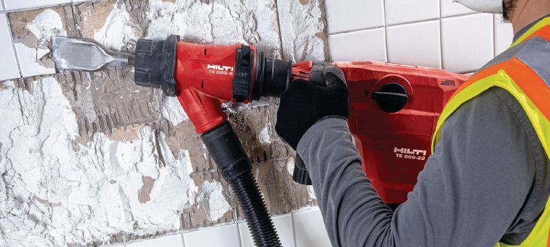 TE 500-22 SDS-Max 充電式鑿錘 充電式 SDS Max (TE-Y) 電炮與鑿削鎚，配備主動消振系統，適用於鑿破混凝土或磚石（Nuron 電池充電座） 產品應用 1