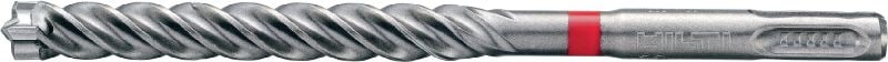 TE-CX (SDS Plus) 公制電鎚鑽頭 終極 SDS plus (TE-CX) 鎚鑽頭具有 4 個硬質合金切割刃，適用於在鋼筋混凝土中鑽錨固孔