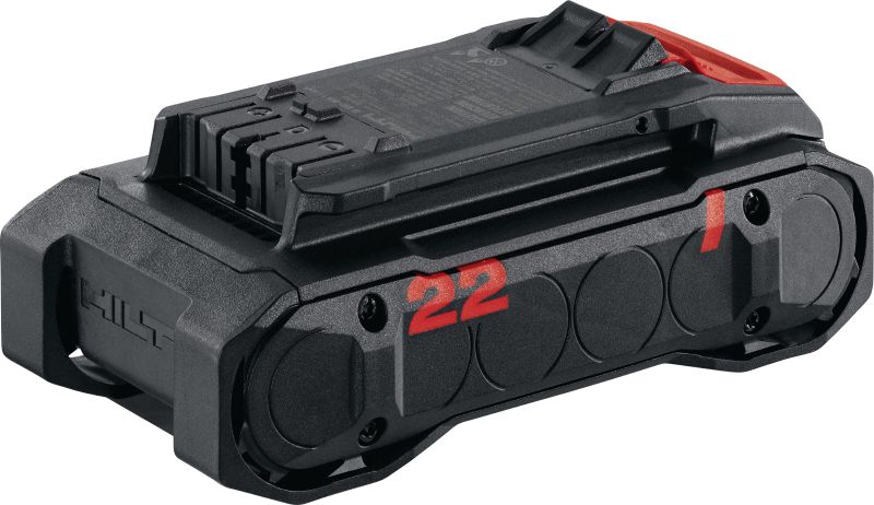 B 22-85 Nuron 電池 多用途的 22V 鋰離子電池，在重量、功率和運行時間方面達到最佳平衡，適用於 Nuron 電動工具