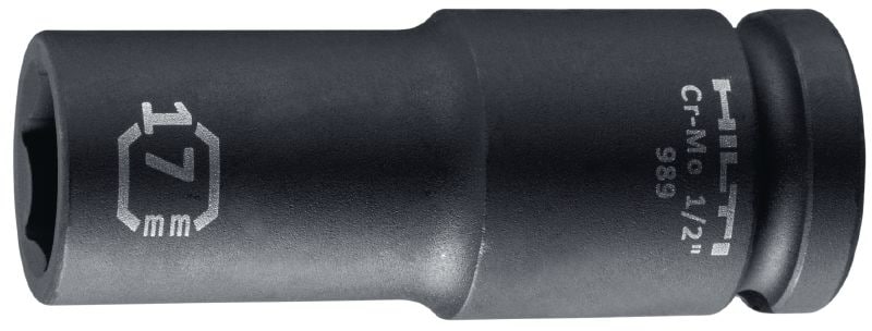 SI-S 1/2 L Deep impact socket 1/2 long impact socket for tightening bolts and anchors